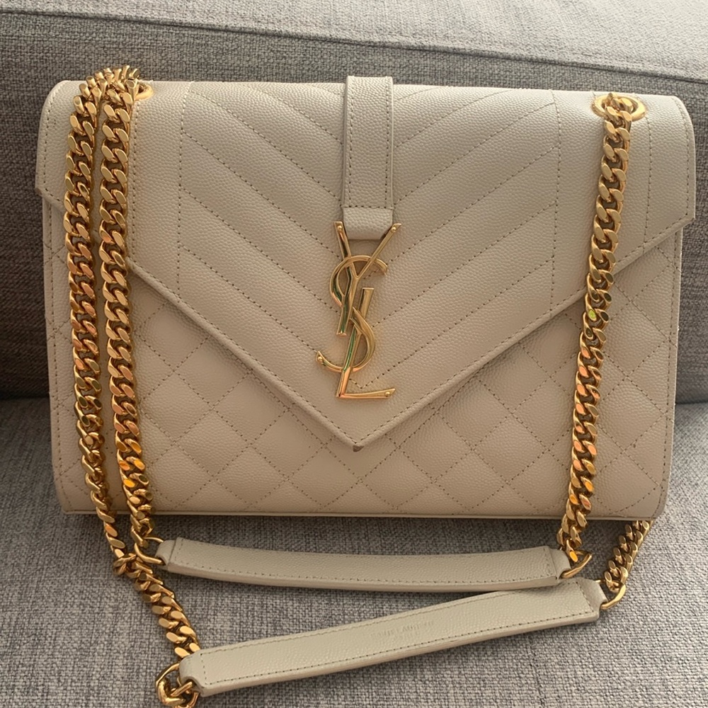 YSL Leather Gold Chain Bag
